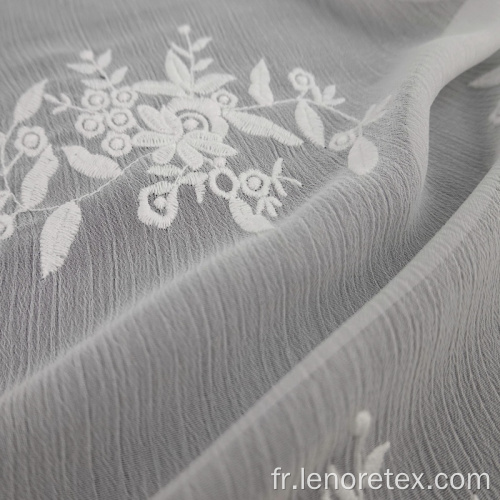 Modèle de fleurs de coton 100% polyester blanc TULLE TULLE